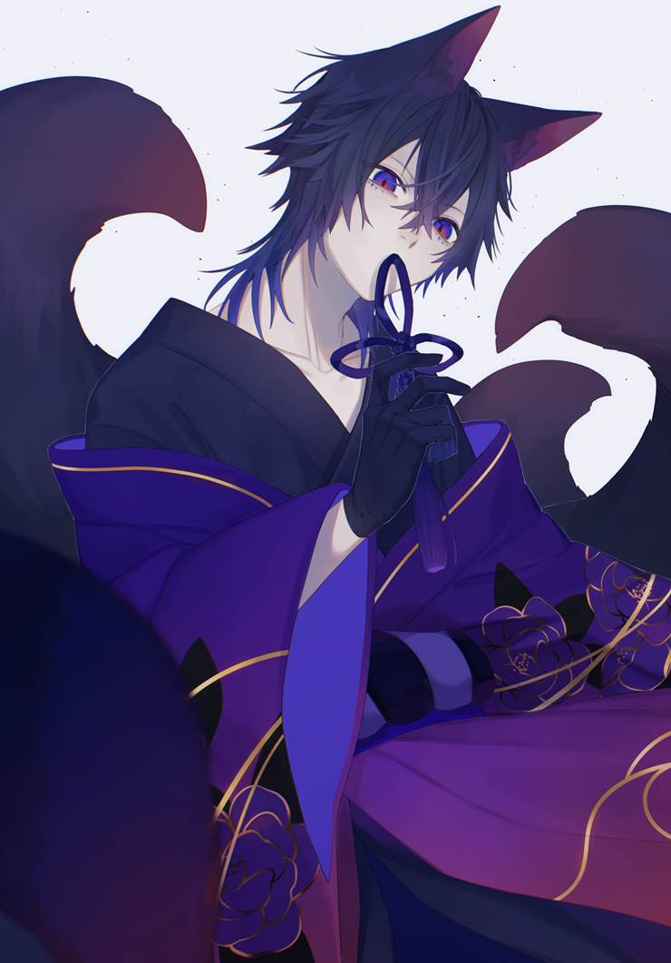 原创, 原创, 男孩子, 和风, 兽耳, Wolf cut