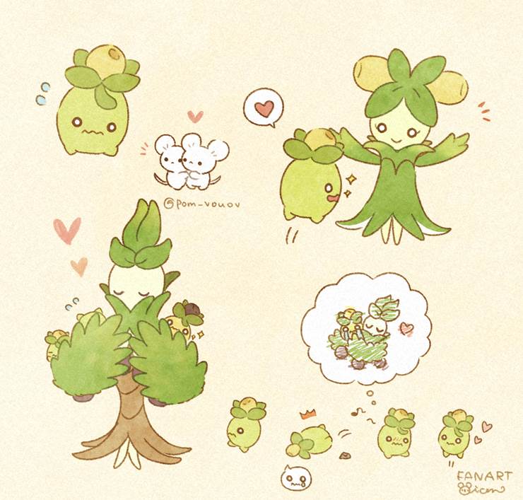 精灵宝可梦, Smoliv, 宝可梦朱紫, 卧槽好可爱, Dolliv, Olivia (Pokémon), Pokémon 500+ bookmarks