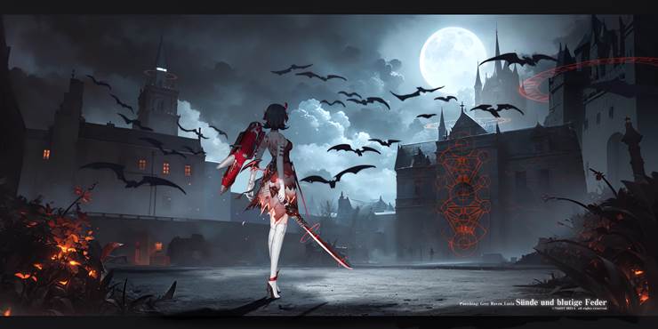 Punishing: Gray Raven, 女孩子, Lucia, 黑色使女性看起来更美, 场景, 风景