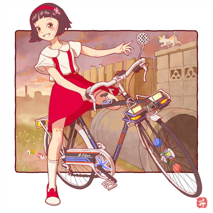 昭和复古风, 女孩子, nostalgia, bob cut, 原创, Blunt bangs