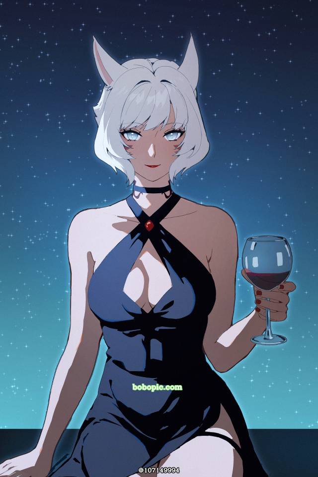 一张小女孩,猫魅族,雅修特拉,FFXIV绘画图片