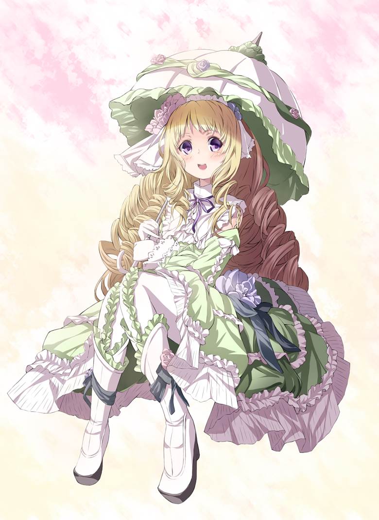 原创, 哥特萝莉, frills, 金发, lolita