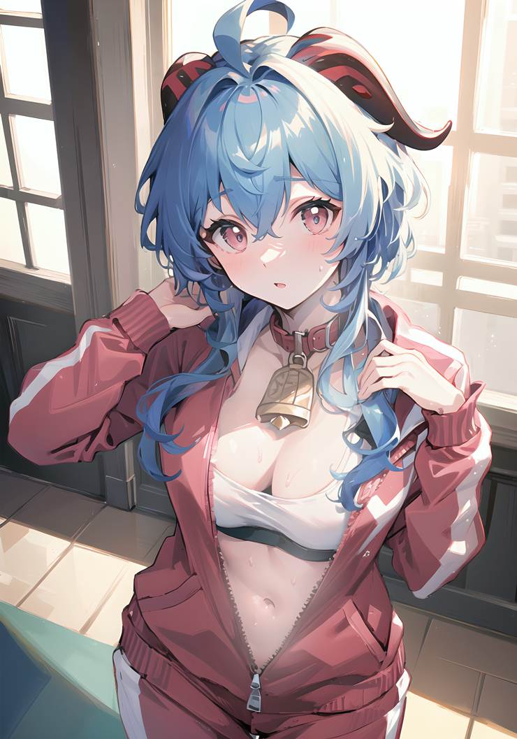 运动衫|插画师社畜的AI绘图（原神）插画图片