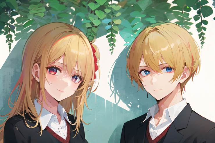 金发, uniform, Ruby Hoshino, 我推的孩子, 帅哥, beautiful girl, Hoshino siblings