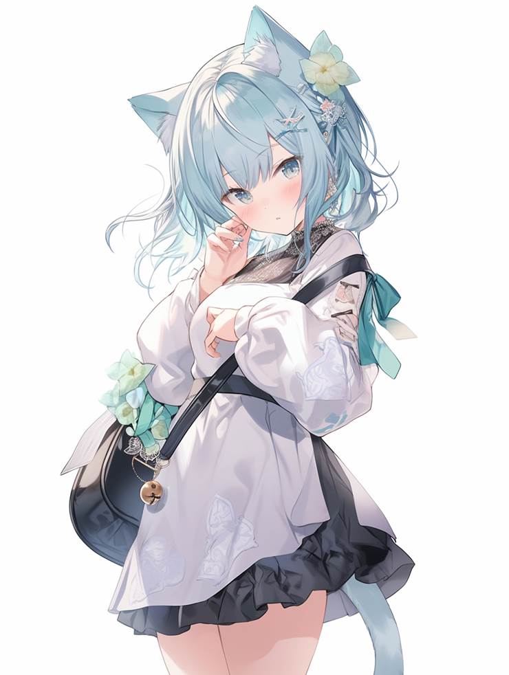 女孩子, ai绘图, 猫耳, cat ears