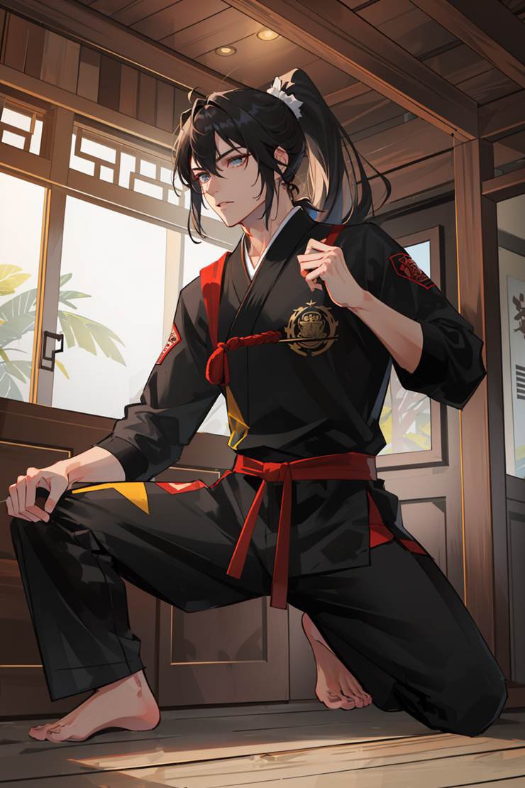 原创, AI 画作, 创作男子, 帅哥, cool, handsome young man, man, 黑长直