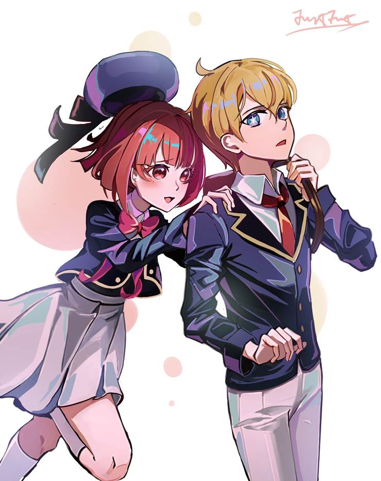 我推的孩子, 阿库娅, illustration, uniform, Aqua/Kana, original tag for fanmade works