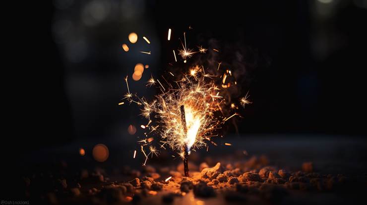 风景, scenery, background, 焰火, night, fire