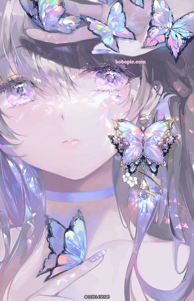 一张蝴蝶绘画图片