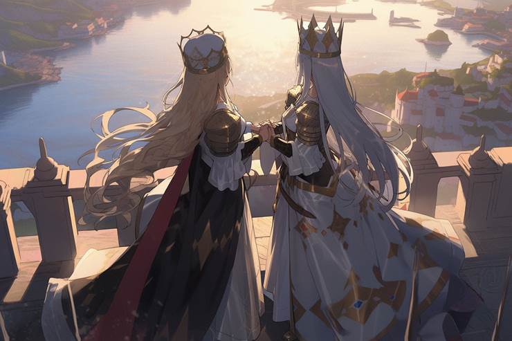 girl, scenery, AI-Generated, AI Illustration