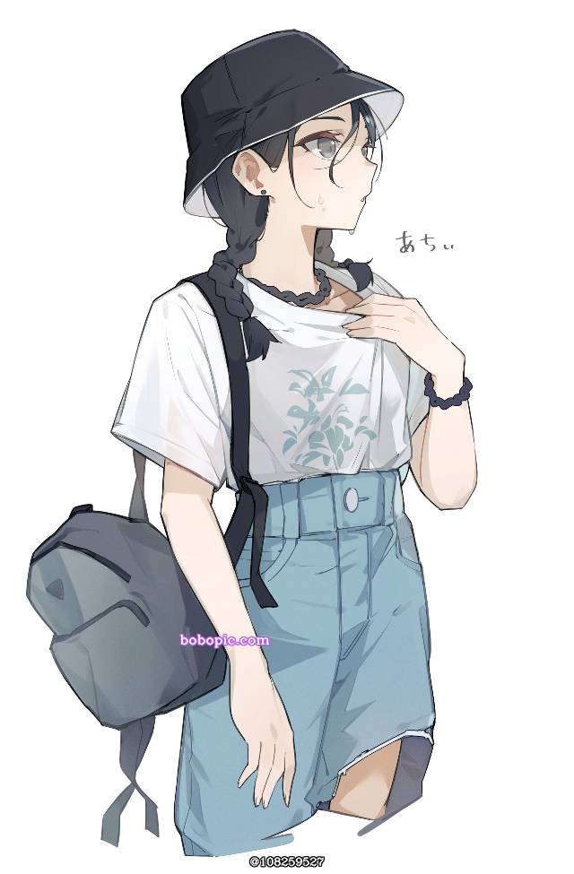 一张小女孩绘画图片