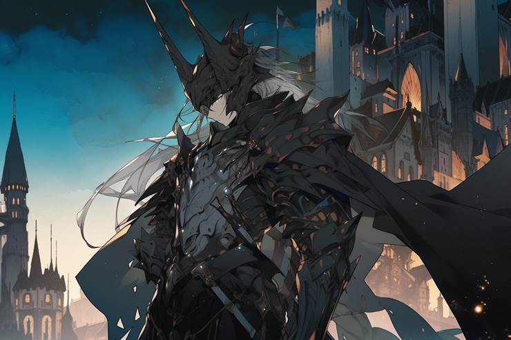 奇幻, AI 画作, AI-Generated, 骑士