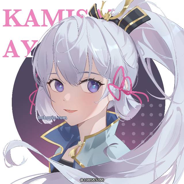 一张原神,小女孩,少女,神里绫华绘画图片