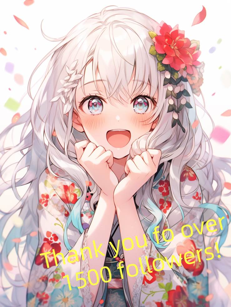 女孩子, 原创, 和服, 和风, 银发