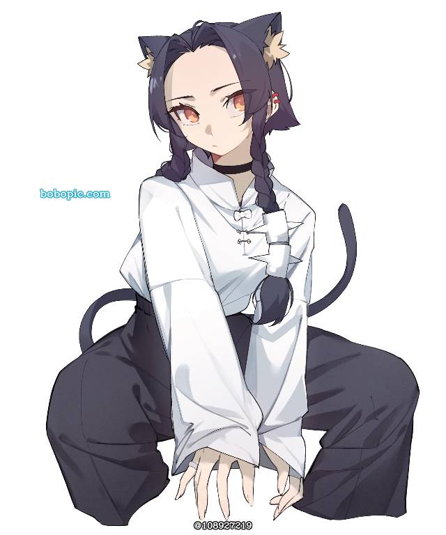 一张我家孩子,猫耳绘画图片