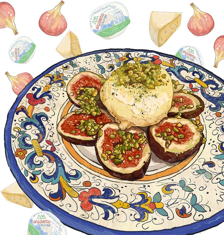 【英文名称】burrata|插画师BUKEパン面包的pixiv食堂插画图片