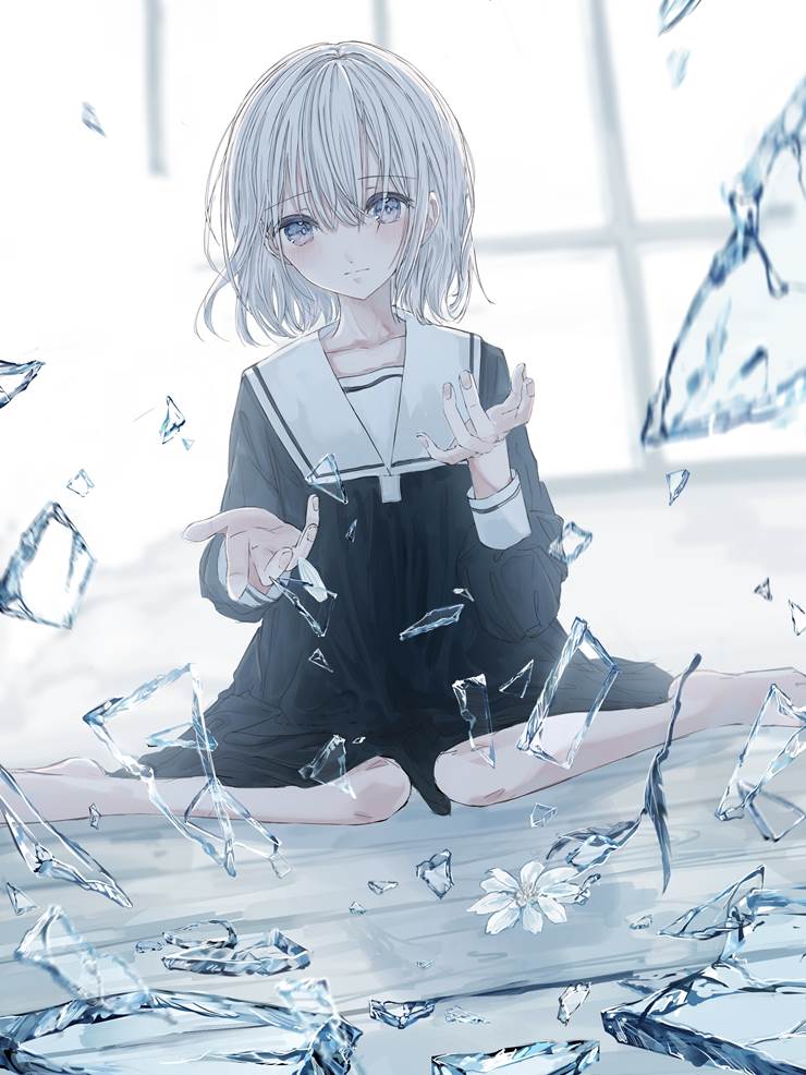 青春疼痛文学女主角的感觉_P站画师夏眠作品集精选_ID81852718