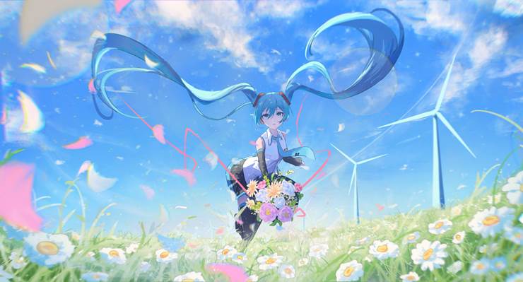 「春仕舞い」|插画师Aoi-的初音未来插画图片