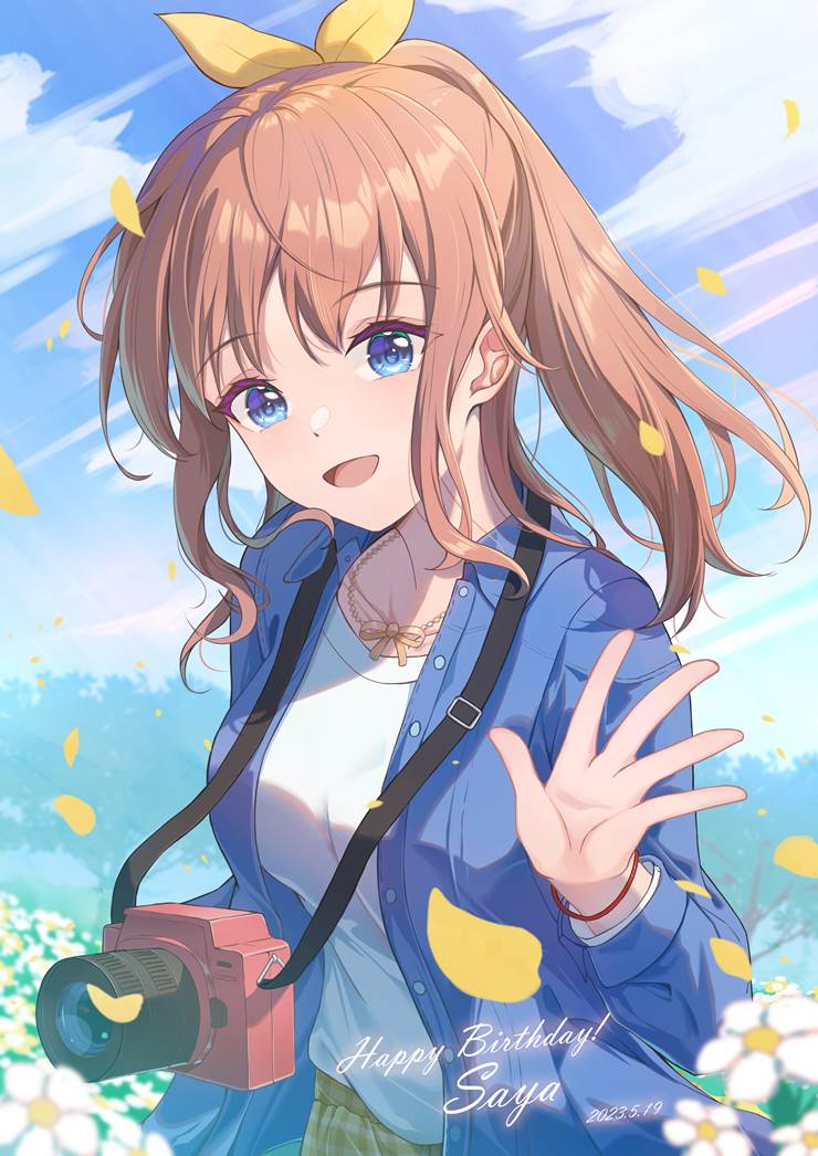 BanG Dream!, 山吹沙绫, 女孩子, 女高中生, camera, BanG Dream! 100+ bookmarks, girl with camera