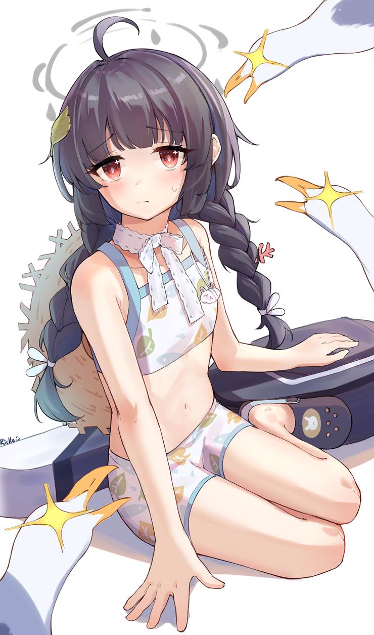 Blue Archive, Miyu Kasumizawa, Kasumizawa Miyu (swimsuit), swimsuit, Summer Special Operations! RABBIT Platoon and the Mystery of the Missing Shrimp, seagull