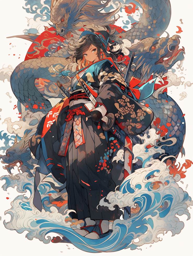 原创, 女孩子, 原创, 和风, 品味优雅, 和服