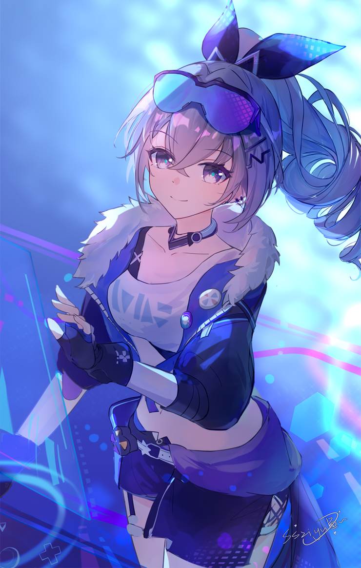 Honkai: Star Rail, illustration, doujin, painting, drawing on board, wallpaper, girl, Silver Wolf, 银狼（星穹铁道）, 崩坏：星穹铁道1000收藏