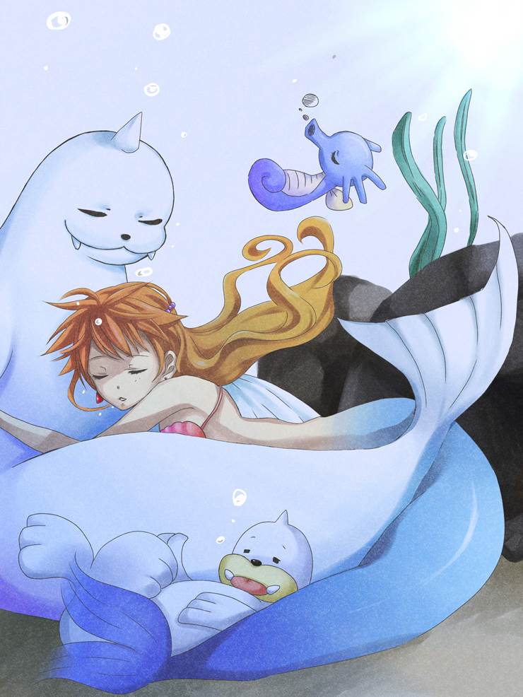 关都#87海狮宝可梦，白海狮(ジュゴン)插画图片