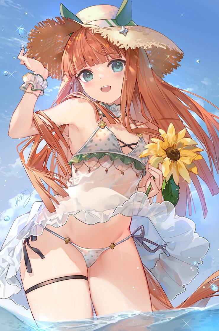 Silence Suzuka, horse girl, Silence Suzuka (Uma Musume), Uma Musume Pretty Derby 5000+ Bookmarks, swimming in the sea