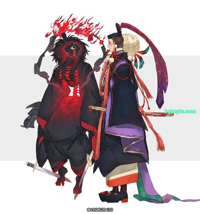 一张腐向,长顕绘画图片