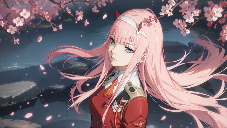 02(Darling in the Franxx), 02, Darling in the Franxx, 魅惑的脸, uniform, 女孩子, 粉色头发