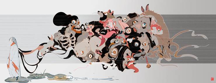 奇幻, 拟人化, youkai, 和风, 原创, female, 狐狸