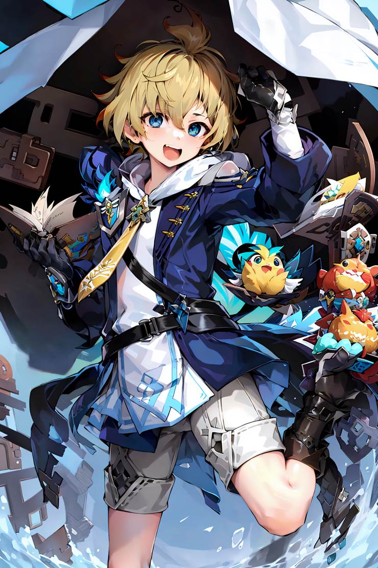 ai绘图, 男孩子, 正太, Genshin Impact, 米卡（原神）