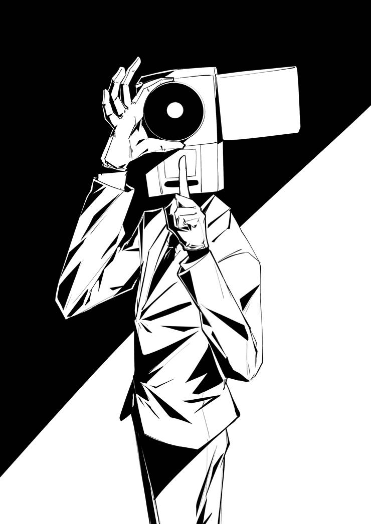 No more。插画师よみ34号的映画泥棒插画图片 BoBoPic