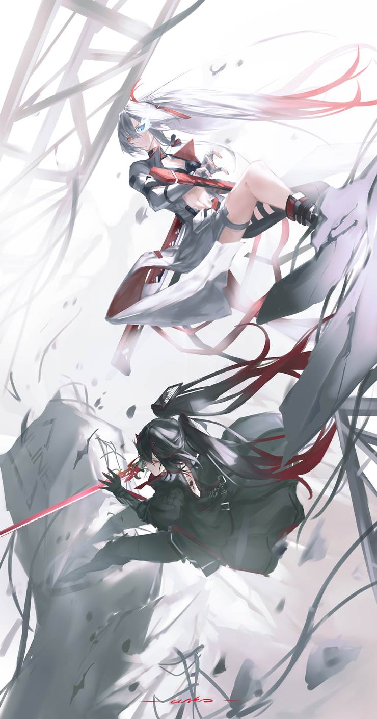 Punishing: Gray Raven Fanart, 战双帕弥什, Punishing: Gray Raven, Lucia, Alpha, doujin, 女孩子, 插画, original tag for fanmade works