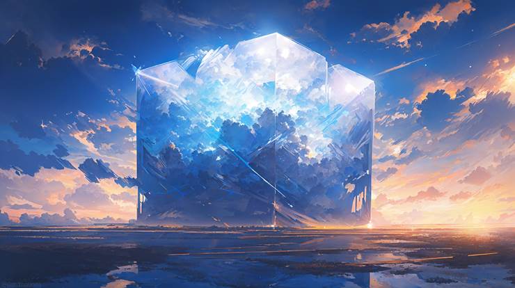 风景, background, scenery, sky, 云, ice, 奇幻