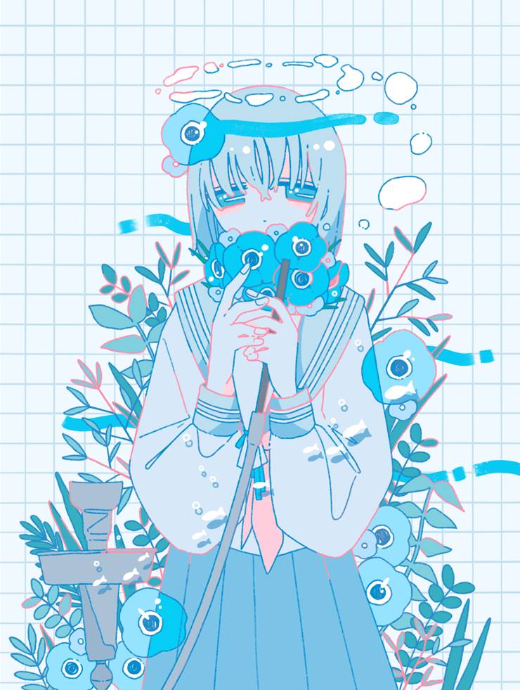 西沙|插画师透依的轻蔑的眼神插画图片