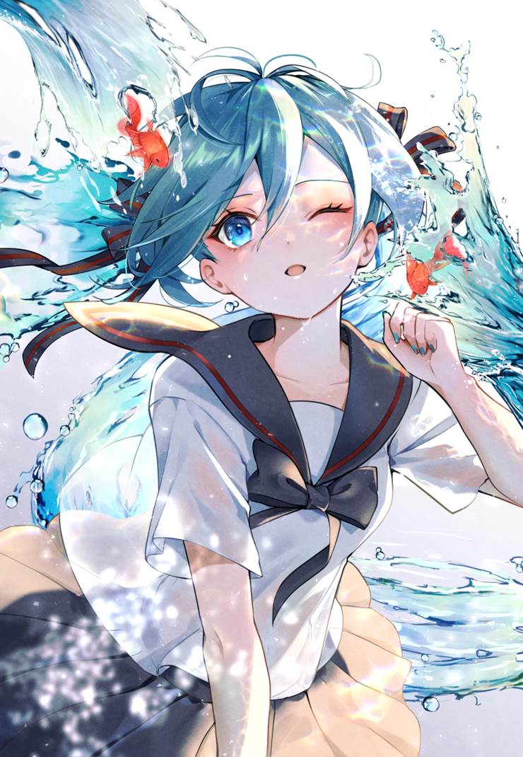 一张初音未来绘画图片