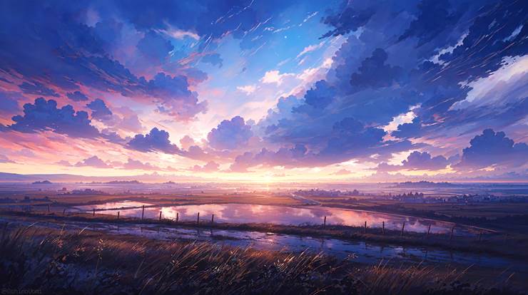 风景, scenery, background, sky, 云, nature, 黎明