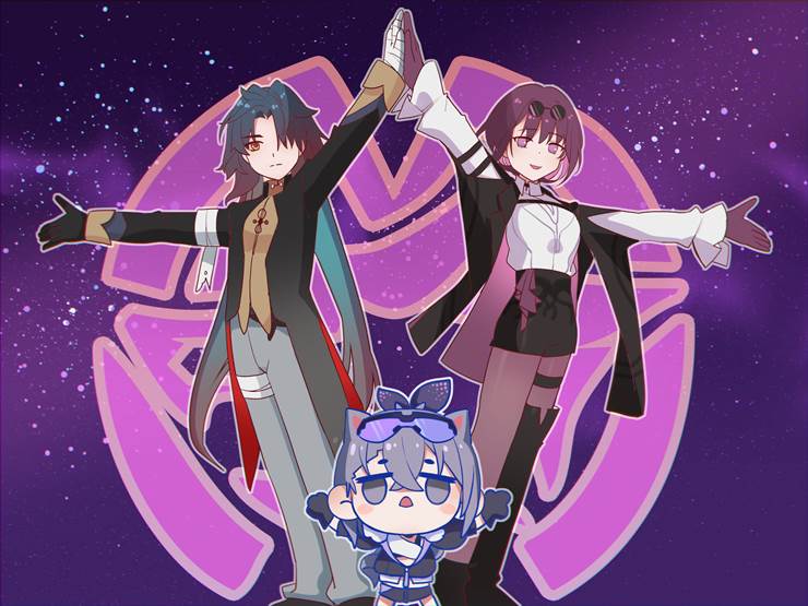 illustration, Honkai: Star Rail, Silver Wolf, Kafka, Blade, 崩坏：星穹铁道100收藏