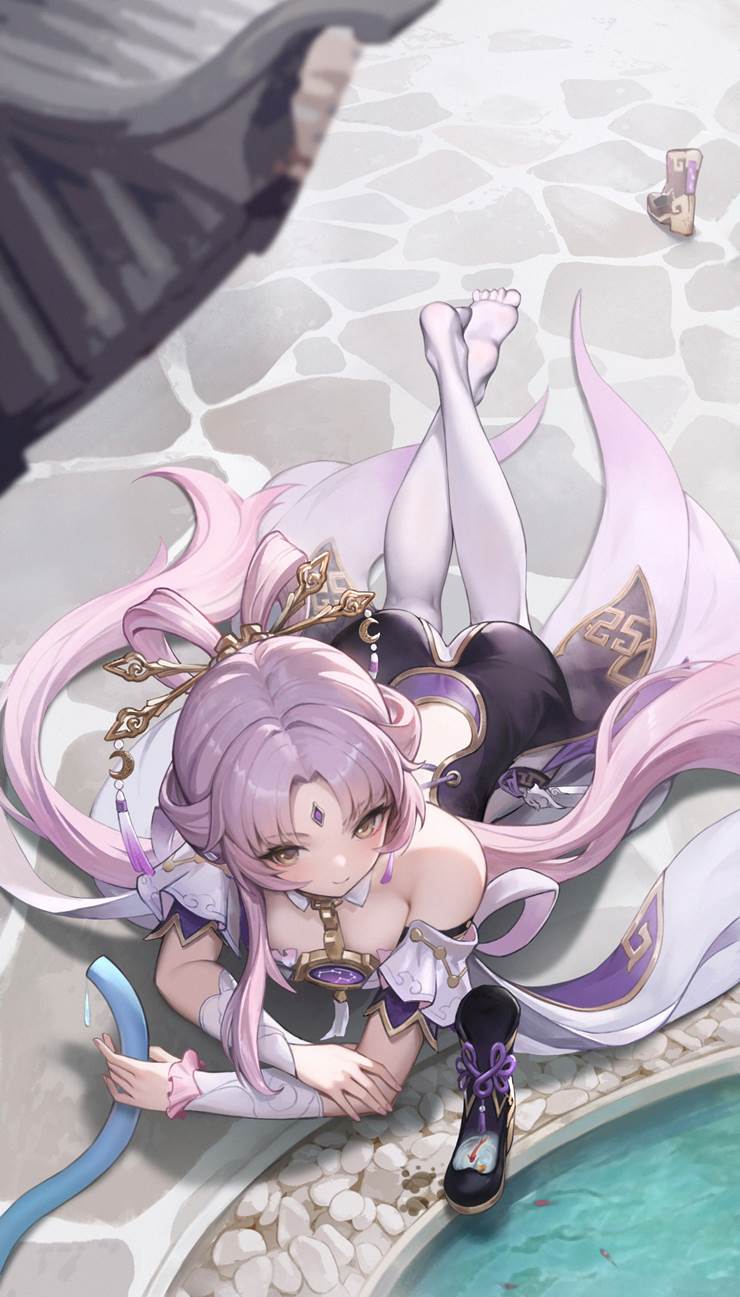 Fu Xuan, Honkai: Star Rail, 美腿, White silk pantyhose, 着袜足底, 崩坏：星穹铁道5000收藏