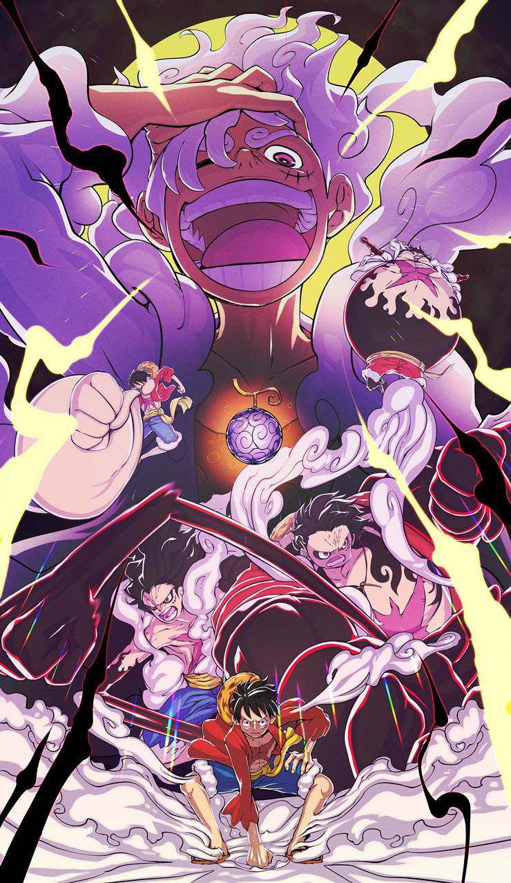 Monkey D. Luffy, Gear 5, One Piece 500+ bookmarks