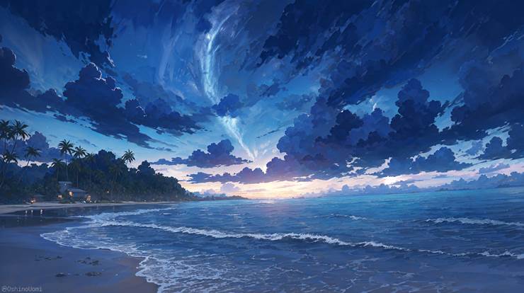 风景, scenery, background, sky, 云, sea, beach