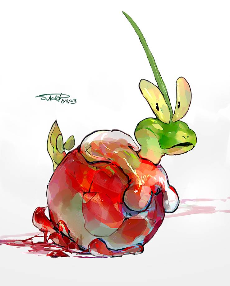 卡米奇dipplin|插画师SukeP（すけぴー）的啃果虫插画图片