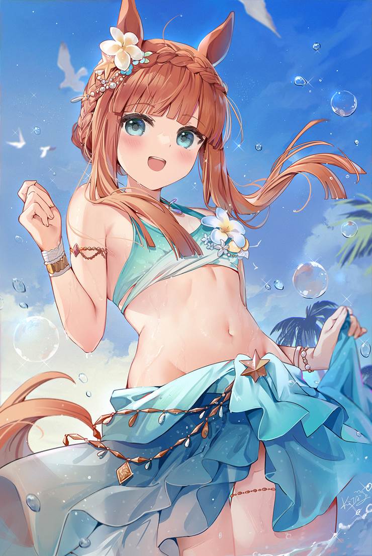 马娘, 无声铃鹿（赛马娘）, swimming in the sea