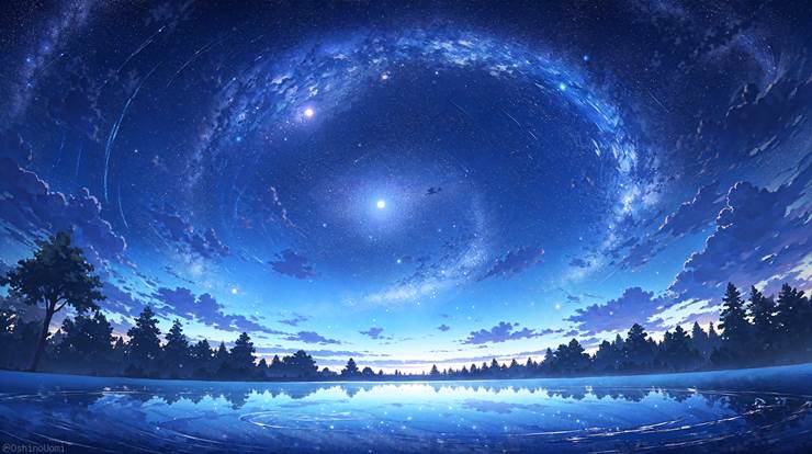 风景, scenery, background, sky, star, starry sky, 银河