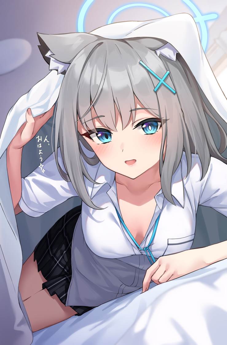 uniform, 胸部走光, Sunaookami Shiroko, 碧蓝档案