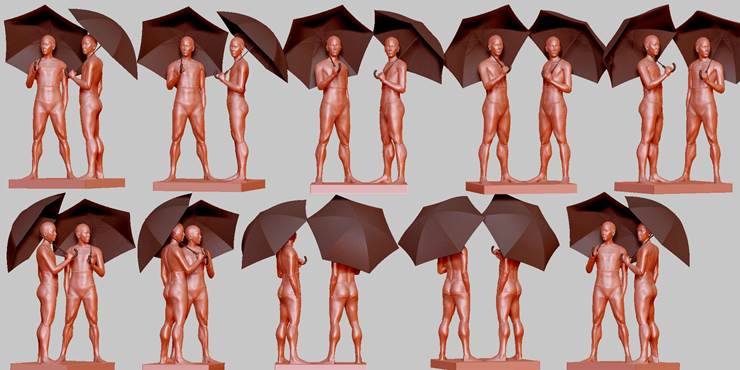 撑着伞的人物该怎么画动作姿势，看完这些就秒懂啦