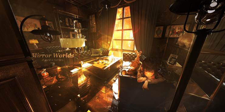 background, 风景, scenery, young girl, 女孩子, reflection pool, space, 反射, 原创1000users加入书籤