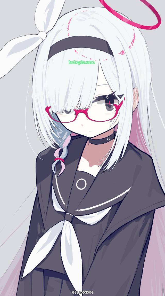 一张眼镜,蔚蓝档案,星奈绘画图片