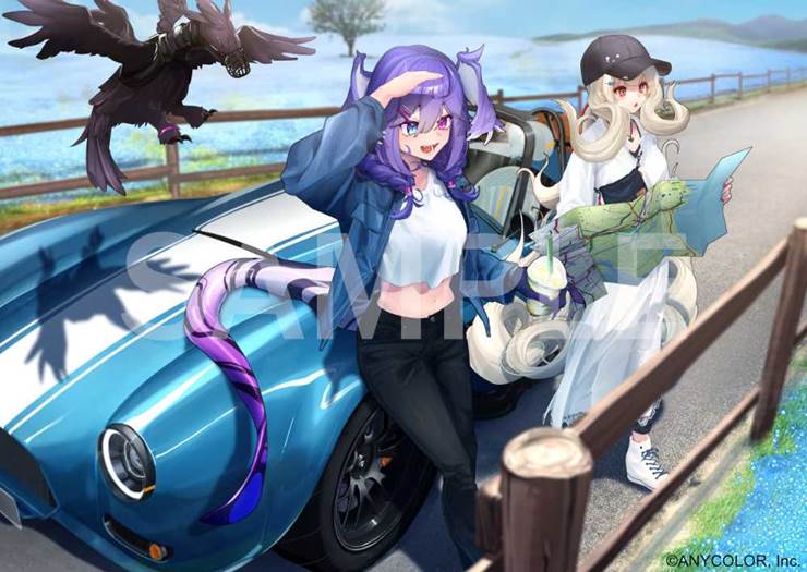 跑车与美少女在一起真好看，Pixiv人气插画师伊吹rev-ID:9193185